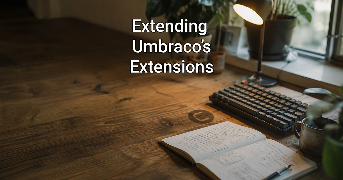 Extending Umbraco's Extensions: A Codegarden Workshop You Can Try Yourself